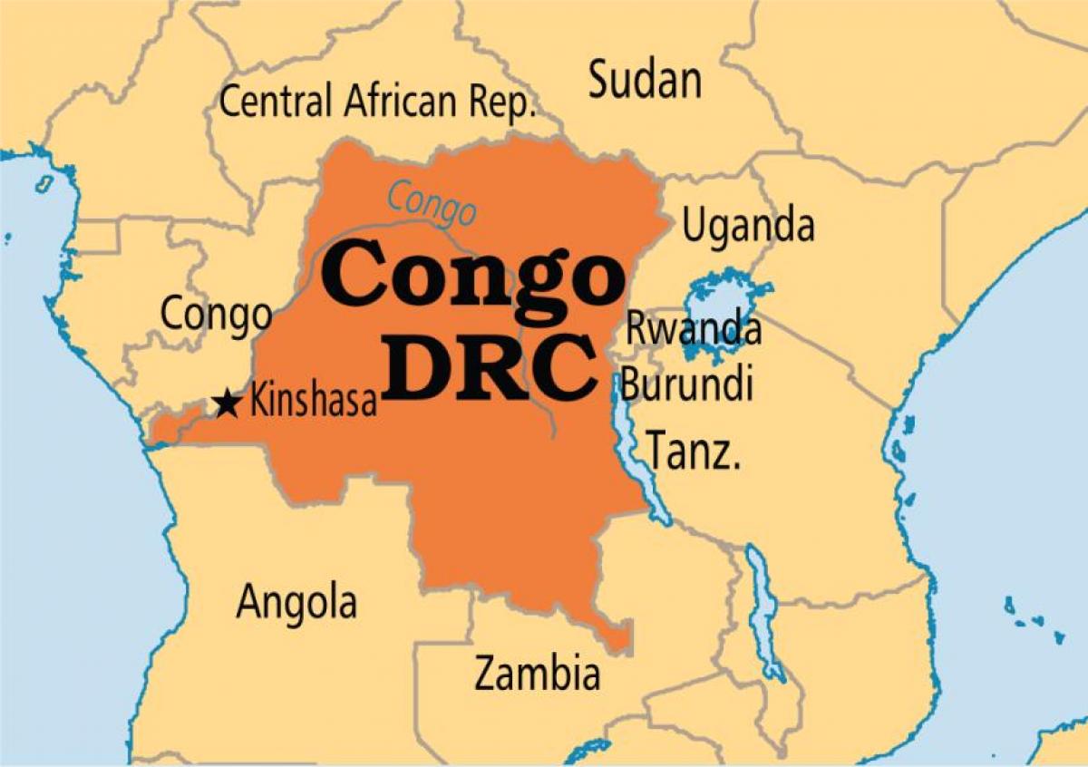 mappa della repubblica democratica del congo
